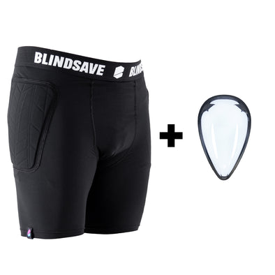 Padded goalie shorts + Cup
