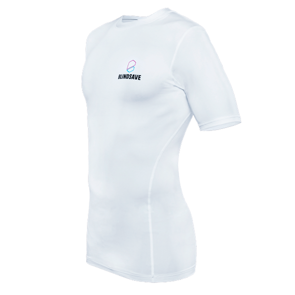 Short Sleeve Floorball Compression Shirt (White)