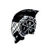 Sharky goalie mask airbrushing