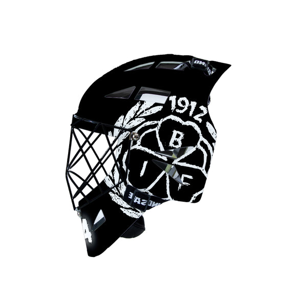 Sharky goalie mask airbrushing