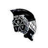 Sharky goalie mask airbrushing
