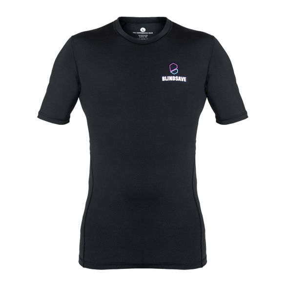 Short Sleeve Floorball Compression Shirt (Black)