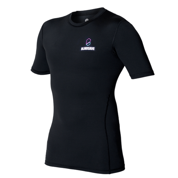 Short Sleeve Floorball Compression Shirt (Black)