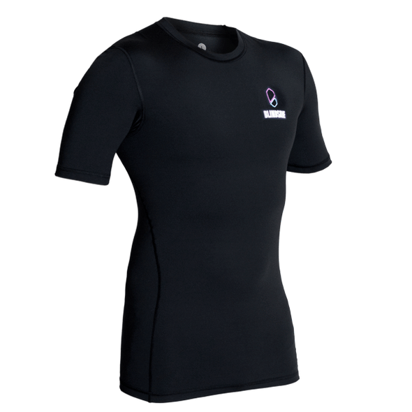 Short Sleeve Floorball Compression Shirt (Black)