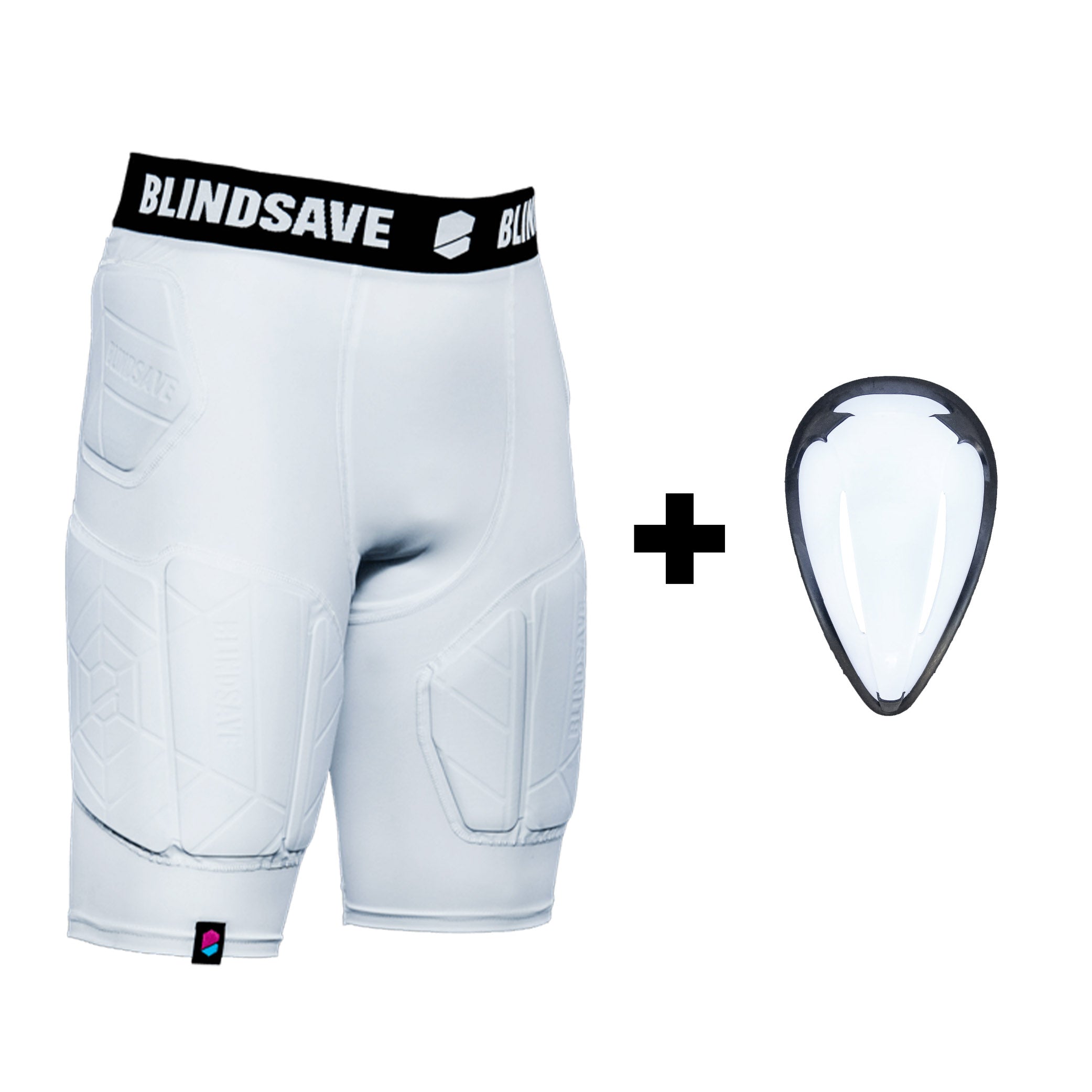 Protective shorts + cup (White edition) – BLINDSAVE floorball