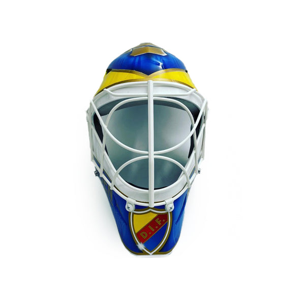Sharky goalie mask airbrushing
