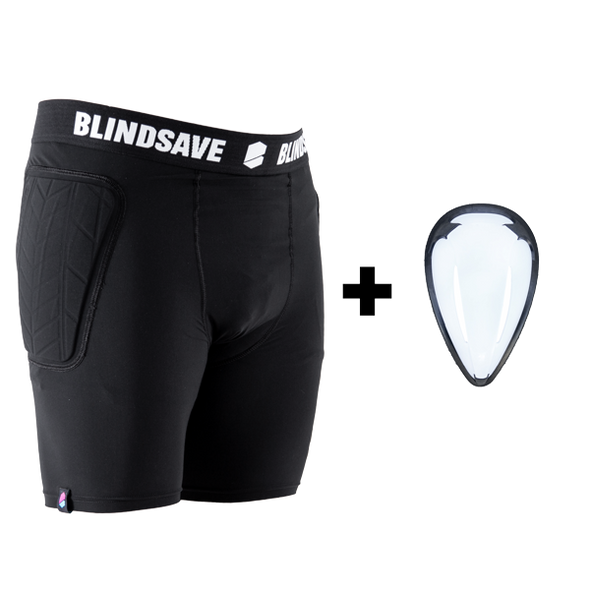 Padded goalie shorts + Cup
